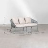 SKLUM meble ogrodowe w zestawie Ariza sofa, stolik i fotel ogrodowe meble komplet